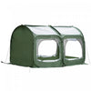 Serre Pop-up - Serre De Jardin Pop-up - 4 Portes Zippees Enroulables - Dim. 2,5l X 1,25l X 1,35h Cm - Sac Transport Inclus - Pvc Vert