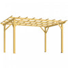 Outsunny Pergola 10' X 13', Gazebo, Treillis De Raisin, Bois Naturel