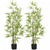 HOMCOM Arbre artificiel en bambou, 2 pieces, 4 pieds, pour decoration