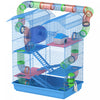 Cage Pour Hamster Souris Petit Animaux Rongeur Avec Tunnel Mangeoire Roue Jouet 47 X 30 X 59 Cm Cm Bleu