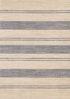 Tapis Covington beige et gris a rayures, 6'7\" x 9'10\"