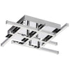 Plafonnier affleuré Summit de Dainolite en acrylique blanc qui diffuse la lumière, avec fini chromé poli et ampoule à DEL de 18 W
