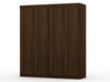 Armoire contemporaine moderne Mulberry 2 pieces en brun chataigne