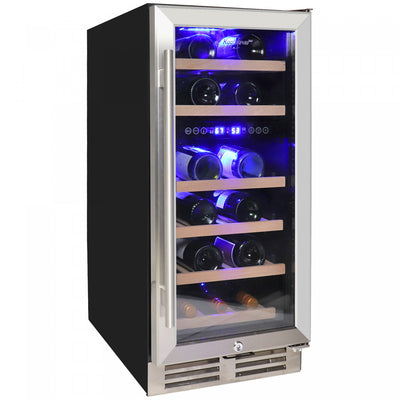Koolatron 28 Bottle Built-In Compressor Wine Cellar Stainless Steel|Cellier encastré à compresseur Koolatron en acier inoxydable pour 28 bouteilles de vin