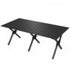 Outsunny Table de Pique-Nique 116 cm avec Plateau a Enrouler et Structure Metallique, Noir