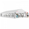 Outsunny Tente de Reception 7 x 12 m, Grande Tente de Mariage avec Parois Laterales, Blanc