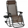 Chaise Longue Inclinable Zero Gravite Ajustable 2 En 1 Outsunny, Marron