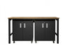 Ensemble de garage moderne Fortress 3 pieces en gris charbon