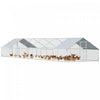Poulailler Metallique PawHut, Grand Enclos pour Poules, Canards, Lapins avec Protection UV et Impermeable, 12 m x 3 m x 1,95 m pour Jardin ou Exterieur