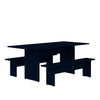 Ensemble de salle a manger moderne Nomad 3 pieces en bleu minuit
