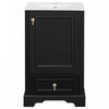 Meuble de salle de bain compact moderne Harper 20 pouces avec lavabo ceramique, noir