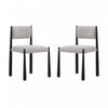 Chaise d’appoint en metal et boucle Lennor style milieu du siecle, couleur champagne – Lot de 2