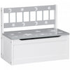 Qaba Banc de Rangement pour Enfants avec Dossier, Gris
