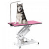 Pawhut Table De Toilettage Pour Chien, Table De Toilettage Professionnelle De Luxe Pour Chiens De Grande Taille, Levage En Z Hydraulique Avec Nœud Coulant Pour Bras – Rose
