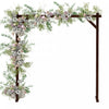 Outsunny Arche De Mariage De 7', Arche Rectangulaire En Bois, Marron Fonce