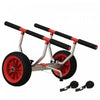Soozier Chariot Pour Kayak Avec Largeur Reglable Et Grandes Roues, Rouge