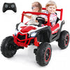 Costway 24v Kids Ride Sur Utv Avec 4 X 100w Puissant Moteur Telecommande Haute / Basse Vitesse Rouge