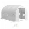 Outsunny Serre Tunnel Portable 11,5' X 6,6' X 6,6', Blanc