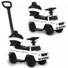 Aosom Voiture A Pousser Coulissant Compatible G350 Pieds A Terre Poussette Vehicule Pour Tout-petits Avec Klaxon Volant Aucune Alimentation Manuel Sous Le Siege Design Sur Blanc