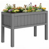 Outsunny Jardiniere surelevee avec trous de drainage, gris