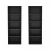 Bibliotheque ouverte moderne Rivington 28\" en noir - Lot de 2