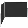 Outsunny Auvent Lateral Retractable Double Paravent De Terrasse, Noir
