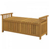 Outsunny Banc d'exterieur en bois coffre de rangement de 49 gallons, marron