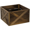 HOMCOM Cache-pied de sapin en bois, 24 po, Finition bois vieilli fonce
