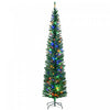 Homcom Arbre De Noel Artificiel De 7,5 Pi Avec Lumieres Led Colorees