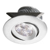 Luminaire cylindrique à encastrer Smpled de Dainolite avec intensité variable, angle d’inclinaison réglable, fini blanc et ampoule de 8 W