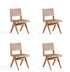 Chaise de salle a manger en bois style industriel chic Hamlet en naturel - Lot de 4
