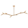 Luminaire suspendu horizontal Morgan de Dainolite avec fini laiton vieilli et 8 ampoules