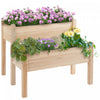 Outsunny Jardinieres Sur Pieds Carres Potagers 2 Etages Insert D'irrigation Inclus Bois Massif De Sapin Bois Naturel