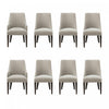 Ensemble de 8 chaises de salle a manger Beever Modern en taupe