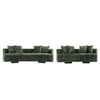Ensemble de canape 2 pieces Verandah style mid-century modern en vert olive