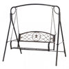 Outsunny Balancelle De Porche 2 Places, Balancoire Pour Jardin, Noir