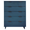 Commode Granville Moderne 38\" en bleu minuit (5 tiroirs)