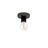 Petit plafonnier affleuré Roswell de Dainolite avec fini noir mat et 1 ampoule