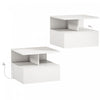 HOMCOM Lot de 2 Tables de Chevet Flottantes avec Prises de Courant