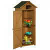 Outsunny Abri De Jardin 30\"x21\"x71\", Abri De Jardin Avec Etageres, Marron