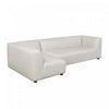 Canape sectionnel moderne contemporain Lukas 2 pieces, 118\", oriente a gauche, couleur creme