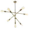 Luminaire suspendu Alexa réglable de Dainolite avec fini laiton vieilli et 7 ampoules