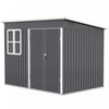 Outsunny Remise De Rangement En Metal Avec Fenetre, Portes Verrouillables