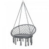 Outsunny Hamac De Terrasse En Corde Suspendue, Gris Fonce
