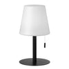 Lampe de table Tinsley de Dainolite avec abat-jour blanc, fini noir mat et ampoule de 2,5 W de couleur changeante