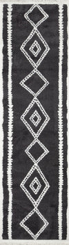 Tapis Contemporain Zelda 2'3\" x 7'6\" en Noir