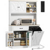 HOMCOM Armoire de Cuisine 69\" avec Station de Charge, Blanc