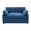 Fauteuil d’appoint surdimensionne Olivia avec coussins, bleu