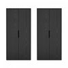 Armoire bibliotheque moderne Rivington 38\" en noir - Lot de 2