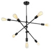 Luminaire suspendu réglable Alexa de Dainolite avec fini noir mat et 7 ampoules
